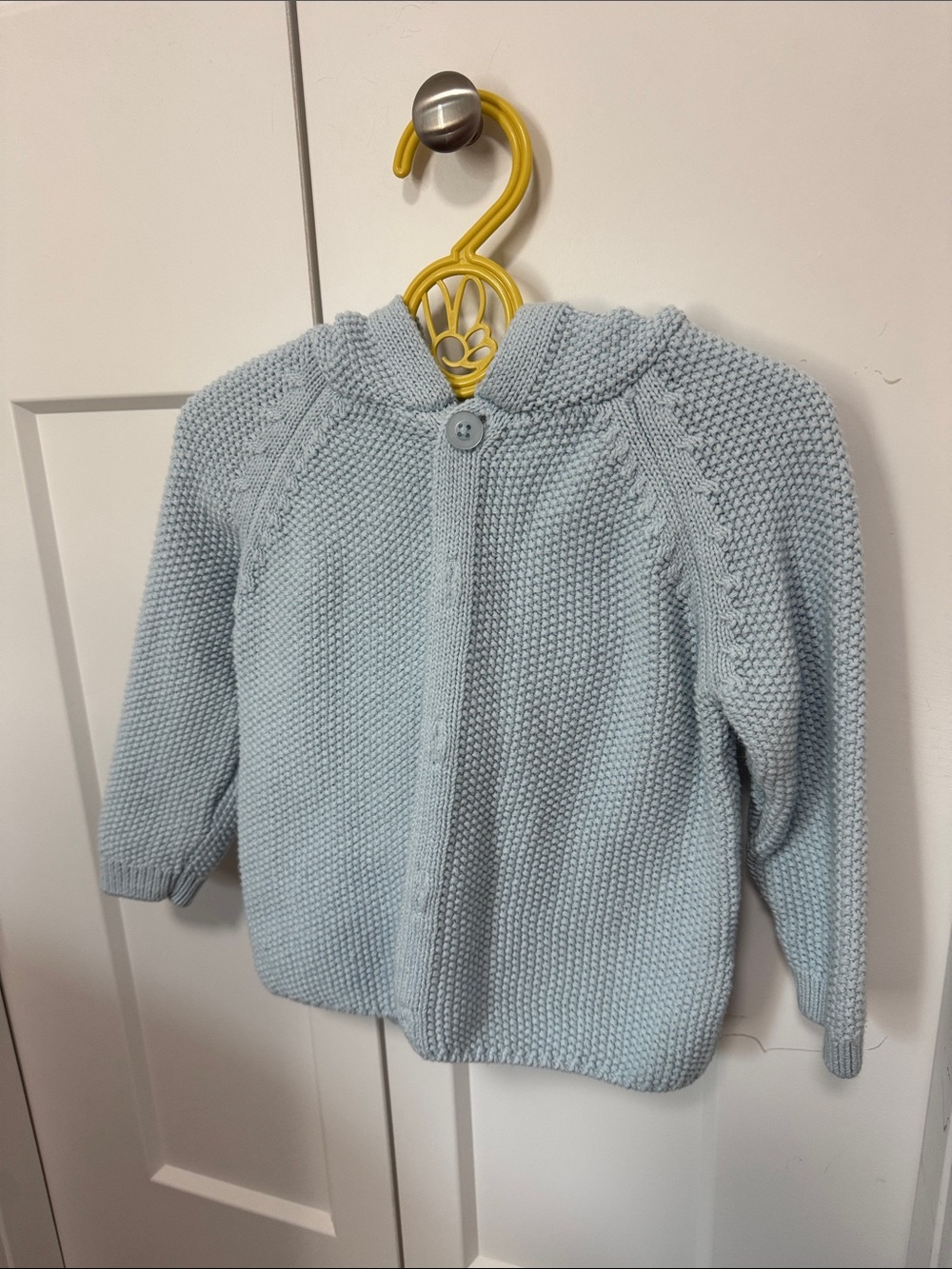 Next Direct Baby Blue Hooded Knit Cardigan